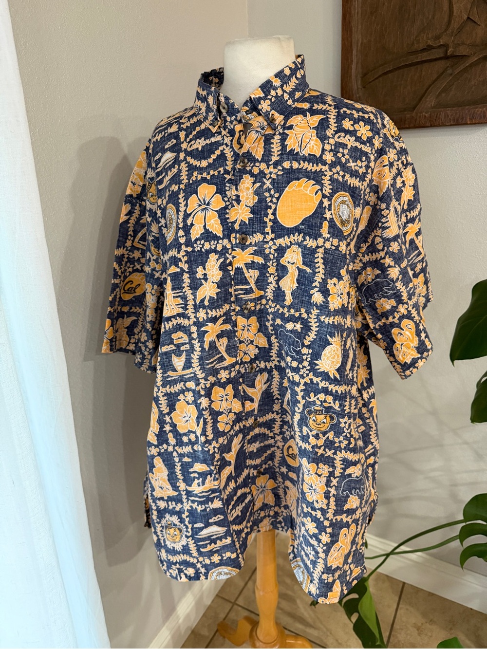 Vintage Hawaii Ke Nui Cal Bears Hawaiian Shirt XXL UC Berkeley Aloha